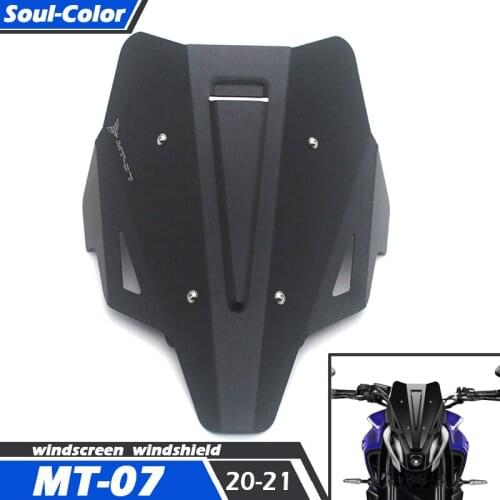 Windshield Fit For YAMAHA MT07 MT-07 MT 07 2021 - MT - 07 Motorcycle Aluminum Windshield Windscreen Wind Shield Deflector