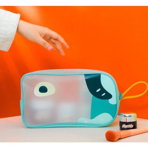 Waterproof Transparent Storage Bags Cute Cosmetic Bags Storage Pouch Makeup Organizer Clear Case Toiletry Bag Zipper Travel