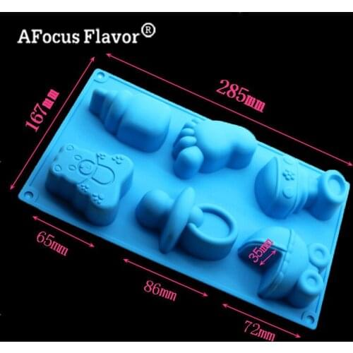1 Pc DIY Silicone Mold Cake Making Childrens Gift Ice Cream Mold Chocolate Biscuit Making Soap Molding Fondant Molds
