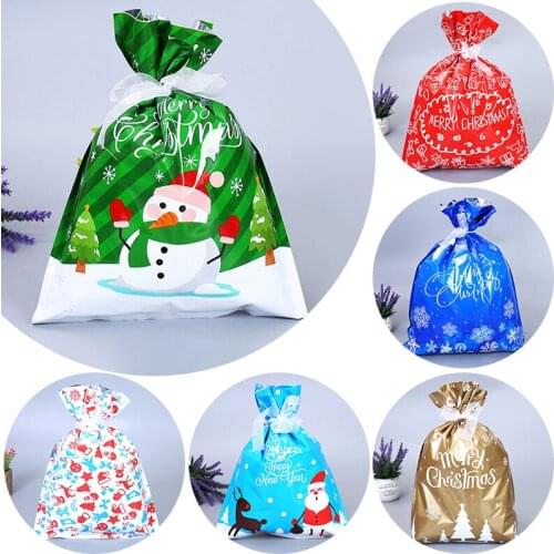 1Pcs Christmas Candy Bags Cute Santa Gift Bags Merry Christmas accessories for Home Chocolate Bags New Year Supplies
