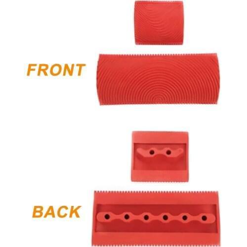 1pcDIY Wood Graining Tool Kit Rubber Graining Pattern Stamp Imitation Wood Grain Paint Roller Brush Tool Wall Painting Roller 2
