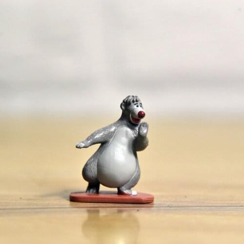 12PCS 3.5cm Disney Forest Prince brown bear Balu classic cartoon doll model ornaments DIY ornaments the best gift for kids