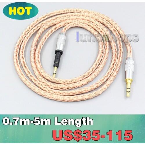 2.5mm 4.4mm XLR 3.5mm 16 Core 99% 7N OCC Earphone Cable For Sennheiser HD6 HD7 HD8 MIX DJ HD595 LN006768