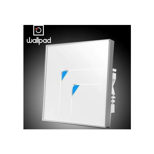 2 Gangs 1 Way Touch Wall Switch LED 10A Top Wallpad 110V~250V 220V White Crystal Glass Wall Switch Light Switches