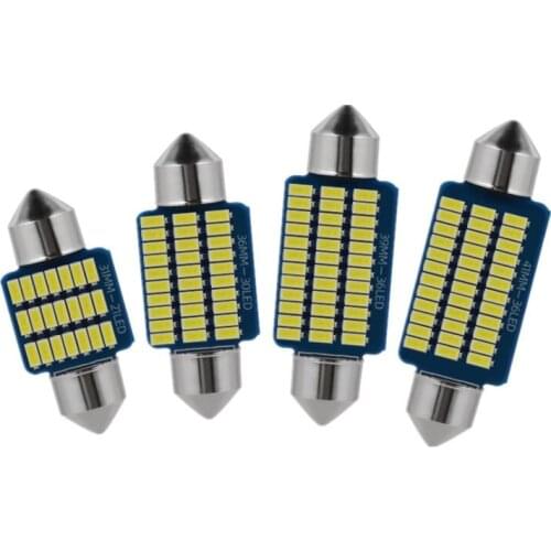 2pcs Festoon c5w LED 31 36 39 41 mm 21 30 36 led smd bulb 3014 SMD reading lamp car Interior Light white DC 12V