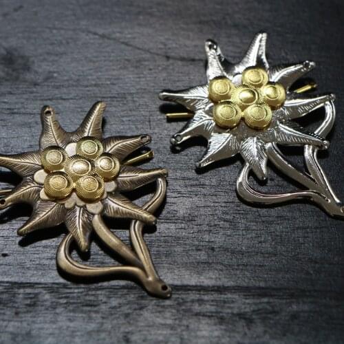 2pcs/lot Top Quality German Army ELITE Edelweiss Mountain Troops HAT BADGE
