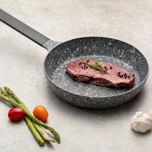 3Layer extra reinforcement granit casting &aluminum body 28 cm GrillPan grey