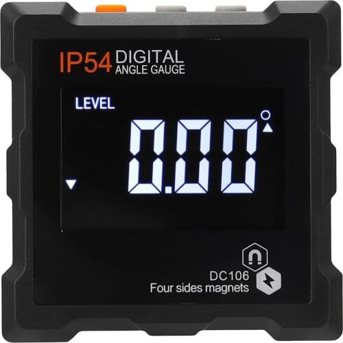 4*90° IP65 Waterproof Level High Precisions Angle Finder Digital Protractor Inclinometer Digital Level LED Display Absolute