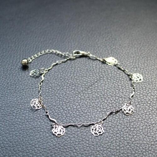 5pcs Wholesale Foreign Trade Simple Beach Ladies Anklet Foot Accessories Metal Chain Trend Fashion Flower Female Feet Bare Chain