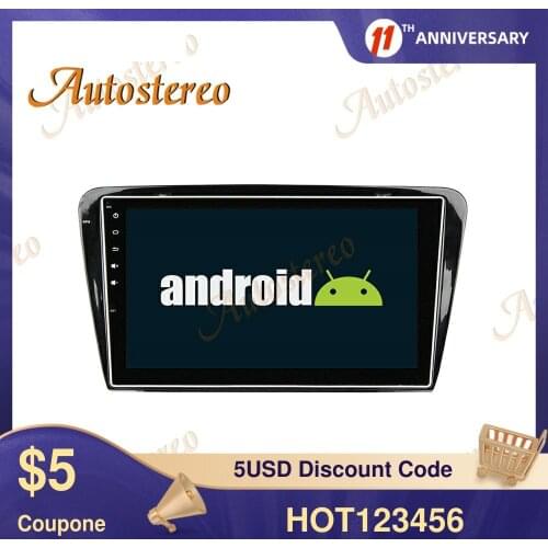Car No DVD Player Android 9 8Core GPS Navigation For Skoda Octavia 2014-2015 Stereo Headunit Multimedia Player Auto Radio Player