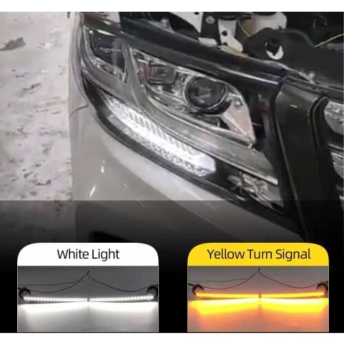 Car flashing 2PCS Car Dynamic turn signal light For Toyota Alphard Vellfire 20 Vellfire 30 LED DRL Daytime Running Light