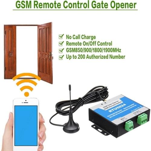 RTU5024 GSM Gate Opener Relay Switch Remote Controller Wireless Door Opener with 300cm Antenna for Parking System By Free Call