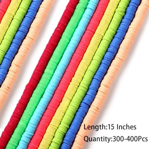 4-8mm Polymer Disc Soft Clay Beads Flat Round Mixed Colors Chip Disk Loose Spacer Beads For DIY Jewelry Making Accessories