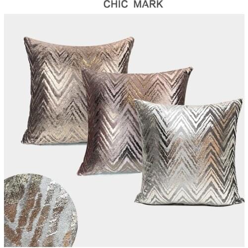 New Nordic Geometry Abstract Bronzing Cushion Cover 45x45cm Car Pillowcase on for Home Living room Sofa Decorative Pillow Covers