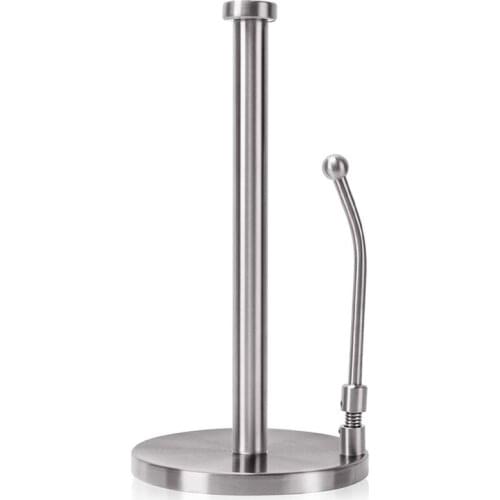 Paper Towel Holder, Stainless Steel Paper Towel Dispenser With Weighted Base For Kitchen Countertop Dining Table