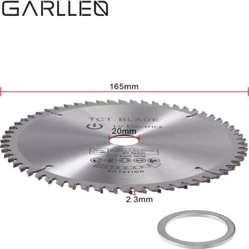 GARLLEN 165mm 60T TCT Circular Saw Blade For Bosch Makita Dewalt For Hard And Soft Wood Cutting Proffesional Quality
