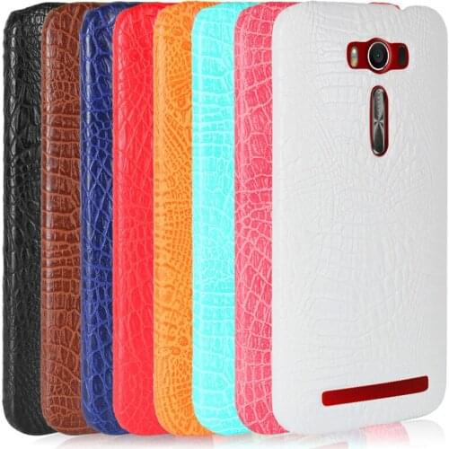 For Asus Zenfone 2 Laser ZE500KL Case Crocodile Pattern Hard PC with PU Leather Back Cover Case for Asus Zenfone 2 Laser ZE500KL