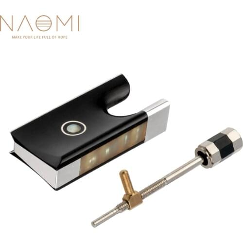 NAOMI Selected Ebony Violin Frog w/ Parisian Eye Inaly Cupronickel Full Lined Abalone Slide Special Cut Corner Treatment New