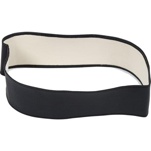 Faux Leather DIY Car Steering Wheel Cover With Needles and Thread (Black)