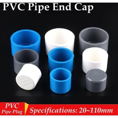 3pcs/lot 20~110mm PVC Pipe End Cap Connector Water Pipe Plug Tube End Cap for Garden Irrigation Farm Accessories Adapter