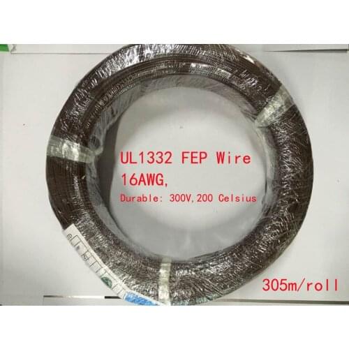Oil resistant UL1332 16AWG FEP Appliances Wire,200 Celsius Heatproof 300V Tinned Copper Household Cooking Ware, Lighting USE