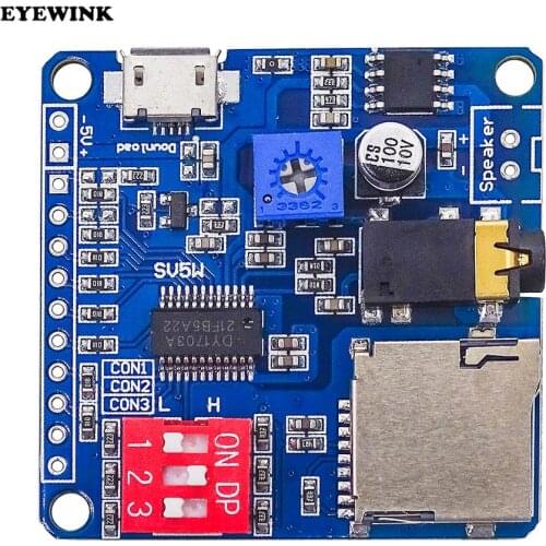 Mini DY-SV5W MP3 Player Module Trigger / Serial Port Control Audio Voice Playing Board