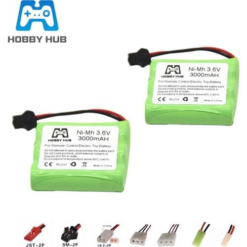 M Model ) 3.6V 3000mAh NIMH Battery For Rc toys Car boats parts AA 3.6v 2400mAh NiMH Battery Pack SM Plug
