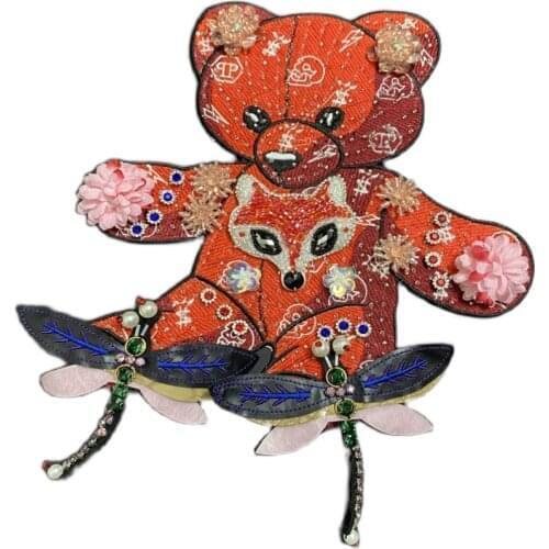 Cartoon Bear for Children Home Casual Wear Jeans T-shirt Patch Clothing Accessories New DIY Handmade Accessories