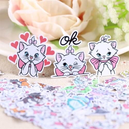 40 Pcs Sprouting cat Diary Notebook Planner Stickers Cute Cartoon Decorative toy Style Sticker Scrapbooking For Laptop Children