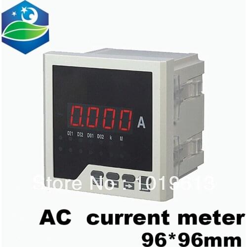 AC single phase current meter ampere meter with 2 loop switching value input 96*96mm