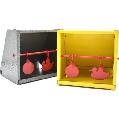 Paintball 14x14cm Shooting Target Spinning Self Resetting Metal Target Airsoft Shooting Training Paper Target with Pigeon Device