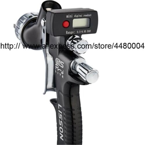 Manual spray gun with digital display pressure gauge airbrush gti pro lite air spray gun 1.3mm 600CC spray gun accessories