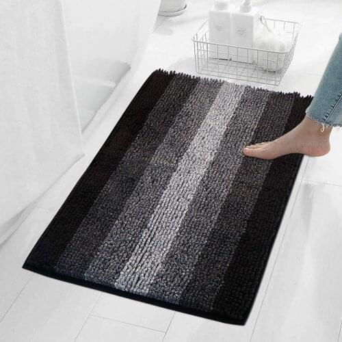 Chenille Bathroom Rug Doormat Water Absorbent Floor Mat Bath Carpet Machine Washable for Bathroom Doorway