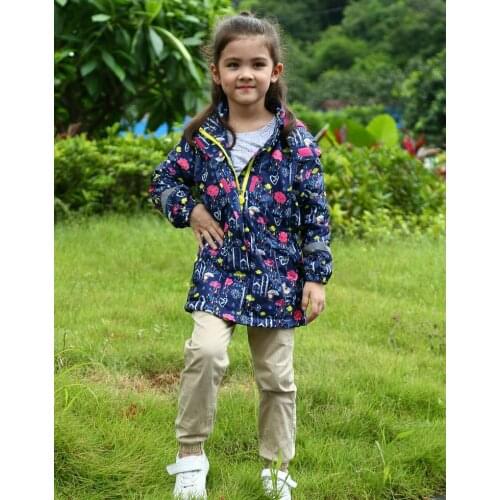 Windproof Waterproof Girl Jackets,Girls Outer clothing,Kids Outerwear,Spring Autumn Winter warm girl Clothes,For 3-12T