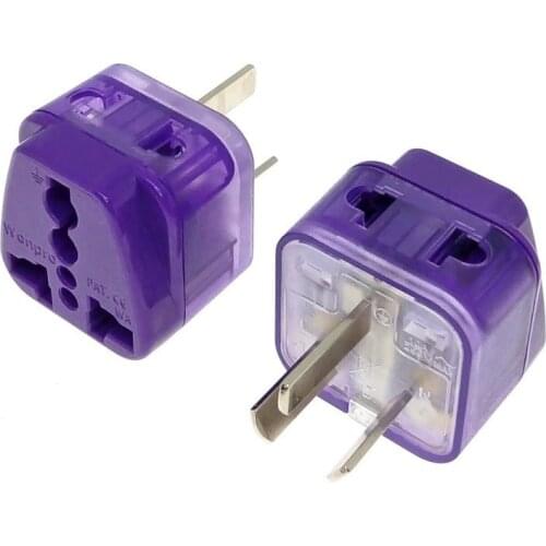 Wonpro Brand Australian, New Zealand, China Travel Adapter Type I Plug 2 Way Outlet Power Plug convert AU/US/EU/UK