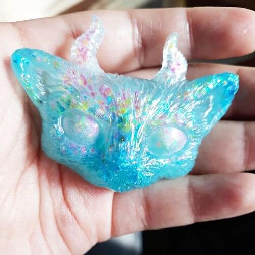 1pcs Cat Head Shape Silicone Mold Necklace Pendant Resin Jewelry Making Mould DIY Hand Craft Resin Molds for Jewelry