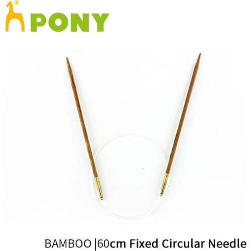 1 Piece Pony Bamboo 60 cm Fixed Circular Knitting Needle