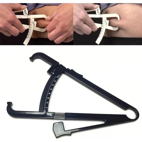 1pcs Body Fat Tester Analyzer Fat Measuring Clamp Fat Caliper Charts Skinfold Thickness Gauge Fat Monitor Fitness Tools