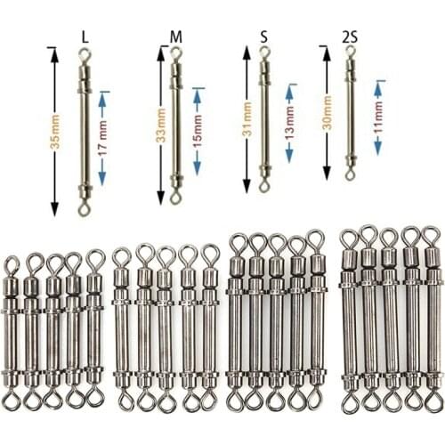 10pcs/Lot Fishing Hook Connector Rolling Swivels Lead Sheath Tube Strong Elastic Swivels Fishing Tackle
