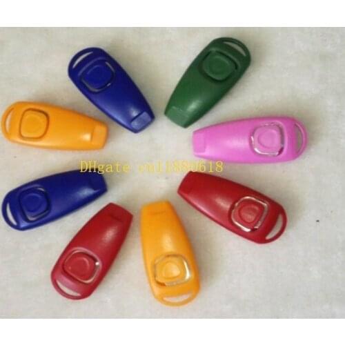 1000pcs/lot Free Shipping 2 in 1 Dog whistle Clicker Pet Training Obedience Trainer whistle Combination Trainer repeller Aid