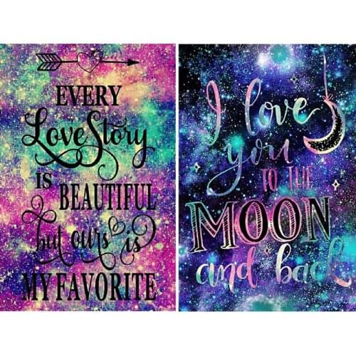 2 Pack 5D Full Drill Diamond Painting Kit, Kissbuty Diy Diamond Rhinestone Painting Kits For Adults And Beginner Embroidery Arts