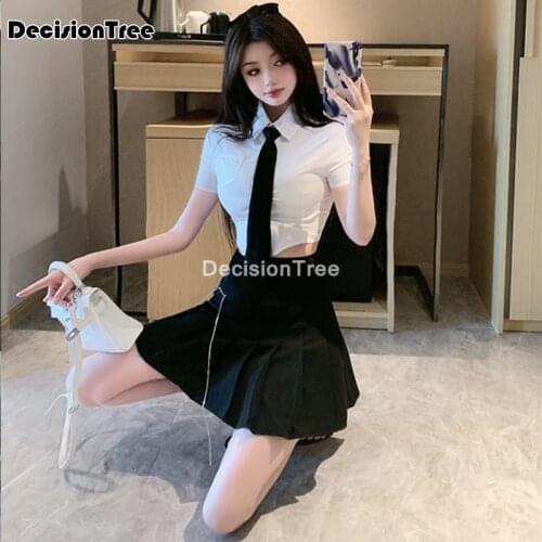 2021 cosplay school uniform girls high waist pleated skirts plaid skirts women dress for jk school uniform students clothes