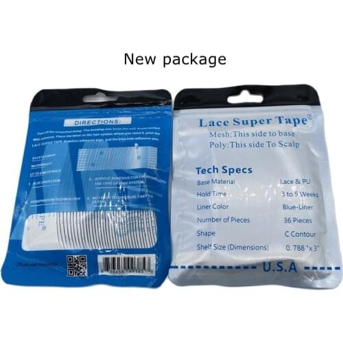 36 PCS blue double layer Blue Tape for toupee wig adhesive C super strong wig tape 6 weeks lasting