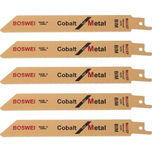 5Pcs S922EF 152mm 6" BIM Reciprocating Saw Blades Set For Metal Woodworking Cutting