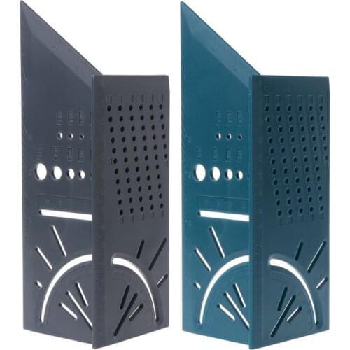 Woodworking 3D 90 Degrees Square Gauge Angle Protractor Over T-Type Ruler Angle