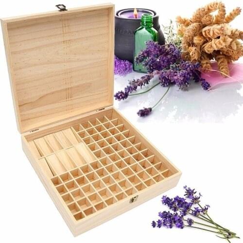 5Style Essential Oils Wooden Box 36/48/72/74/85Hole Detachable Bottle SPA YOGA Club Aromatherapy Natural Pine Wood Without Paint