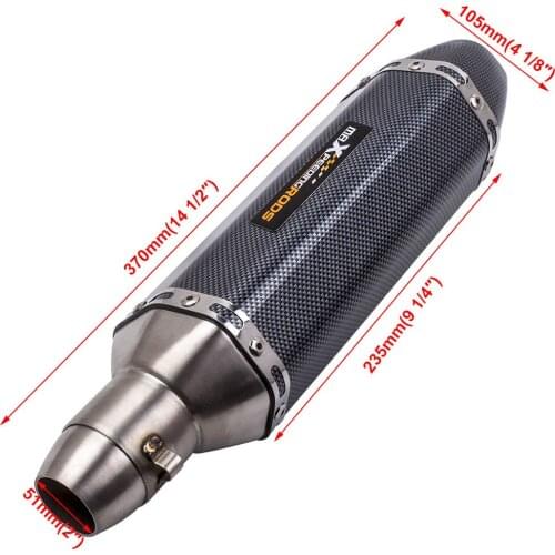 38-51MM Exhaust Muffler Silencer Slip On Dirt Street Bike Motorcycle Scooter