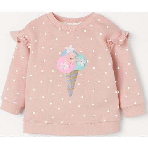 Brand Quality Terry Cotton Girls Sweater Hoodies Infant Bebe Kids Fleeces Sweatshirts Blouse Children Clothing Baby Girl Clothes