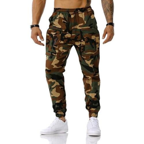 Camouflage cargo pants men joggers streetwear outdoor training tactical pants men Multi-pocket Loose casual trousers male
