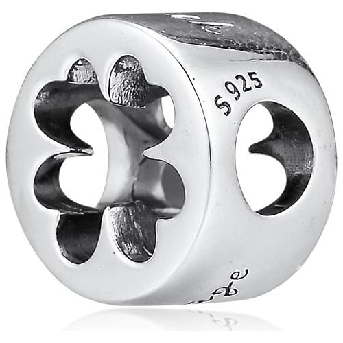 Clover Cut Out Charm 925 Sterling Silver Beads for Jewelry Making Fit Bracelets Necklaces DIY for Women Gift 02925